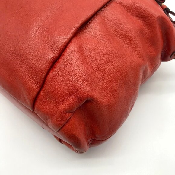 Coach Burnt Orange Leather Madison Lindsey Convertible Satchel 18641 - Picture 7 of 11